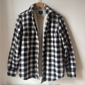 J. crew fleece lined flannel jacket